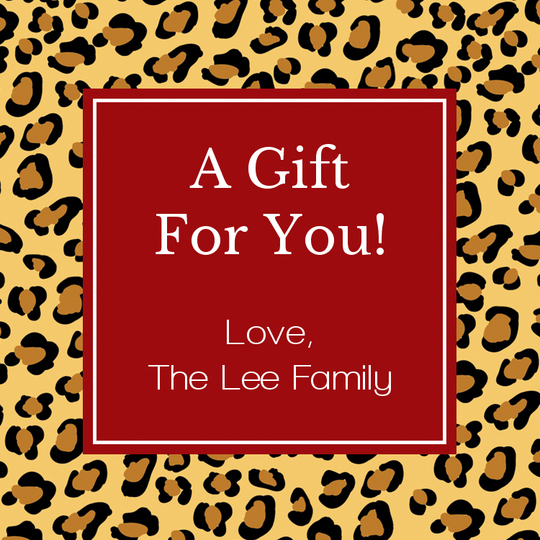 Leopard Royalty Square Gift Stickers